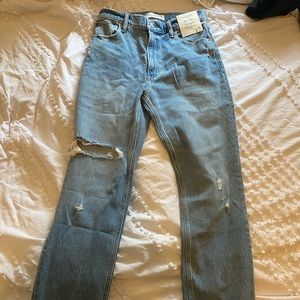 Abercrombie 90s ultra high rise straight jeans